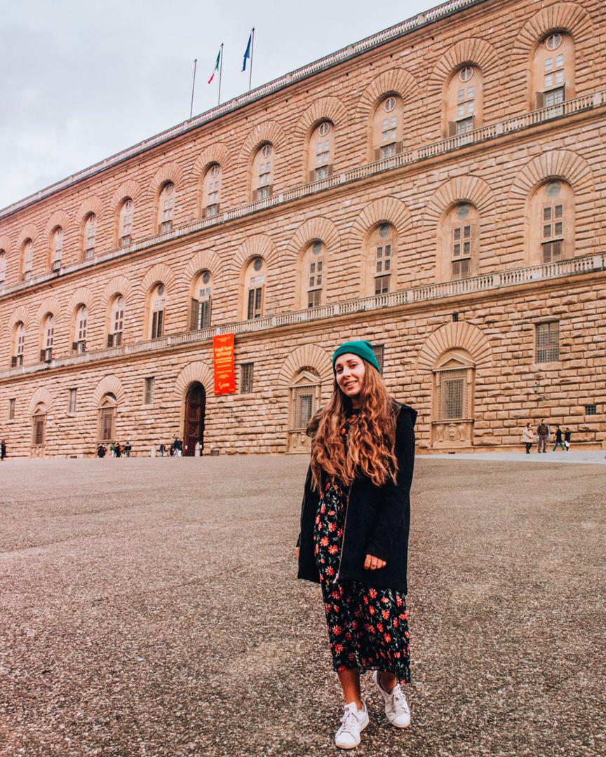 La facciata di Palazzo Pitti