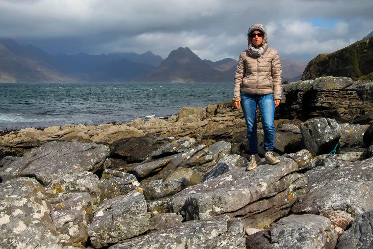 Ad Elgol, Isola di Skye, un bel sole ma un vento freddissimo!