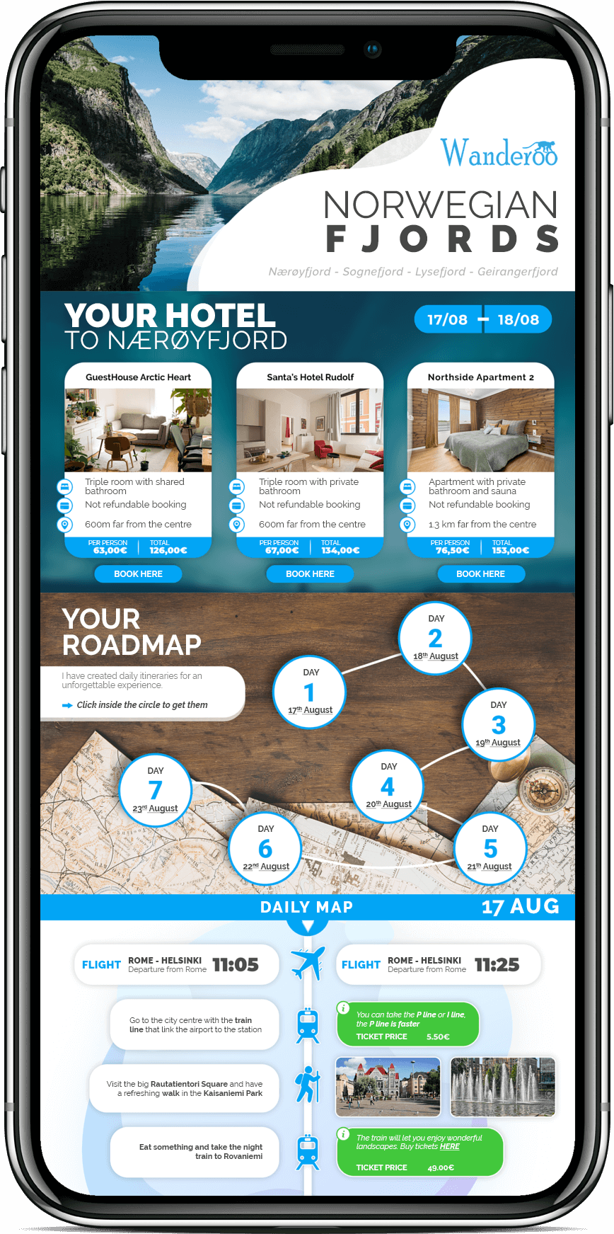 Get your travel itinerary, book and enjoy your travel
